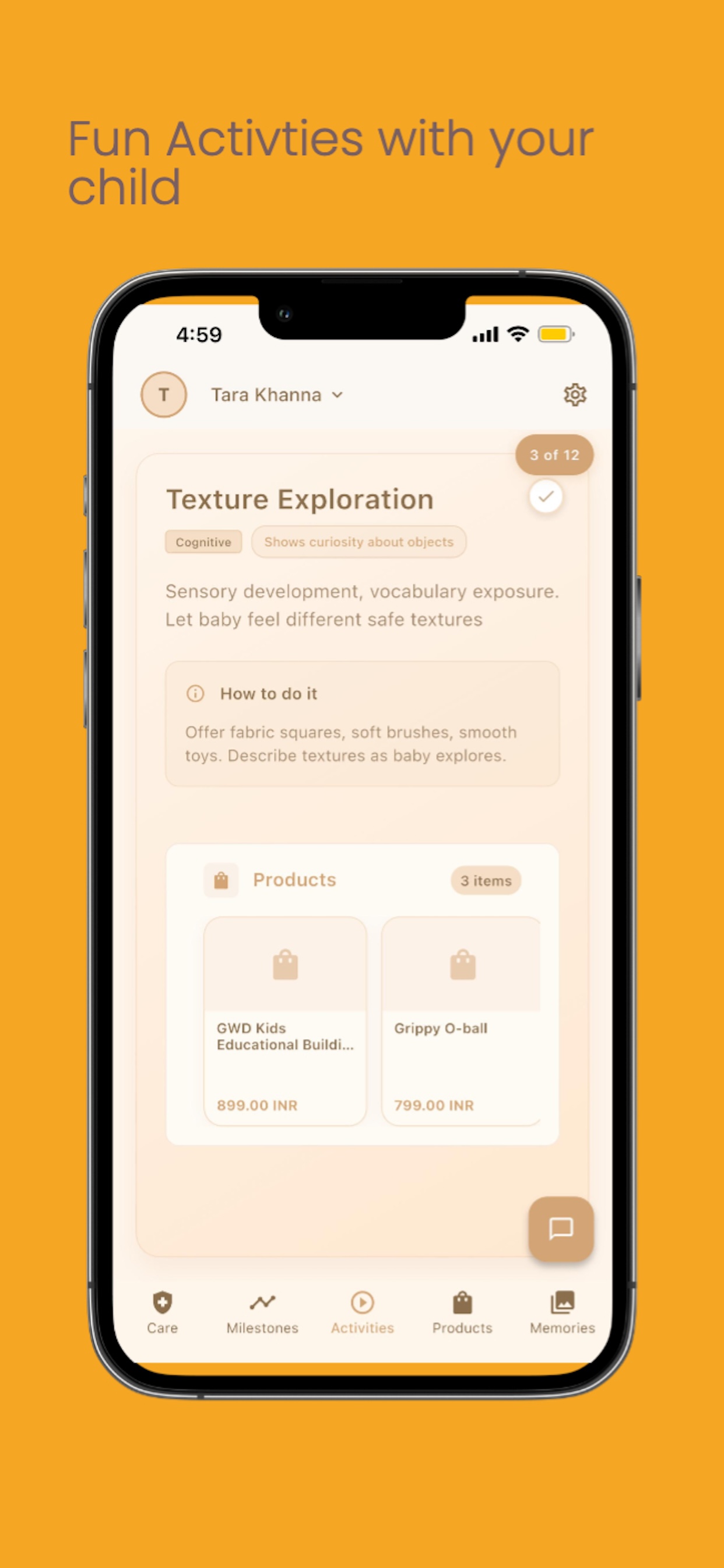 Discover age-appropriate activities